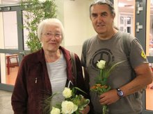 Ein Foto von Frau Dr. Kleinert und Johannes Walter nach ihrer Wahl