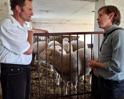 Heiko Knopf zu Besuch beim Schäfer Biermann aus Berge
