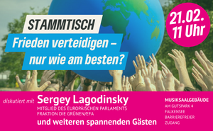 Stammtisch zum Thema: Frieden verteidigen – nur wie am besten?