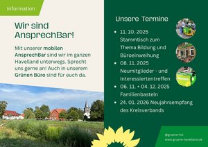 Postkarte, Flyer, Termine, Seite 1