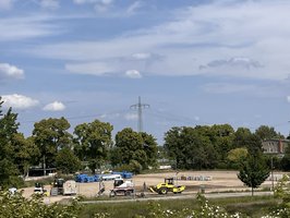 Start der Baustelle Bahnhof Wustermark