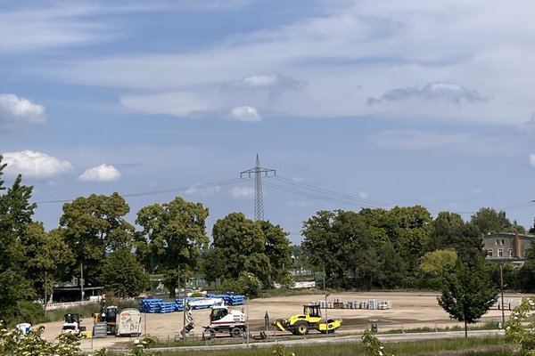 Start der Baustelle Bahnhof Wustermark