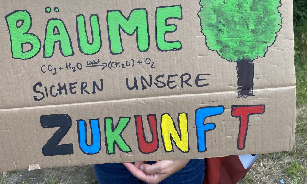Demo zu Baumfällungen, Foto: Grüne Havelland