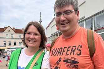 Andrea Lübcke und René Wendt, CSD 2025, Foto: Grüne HVL