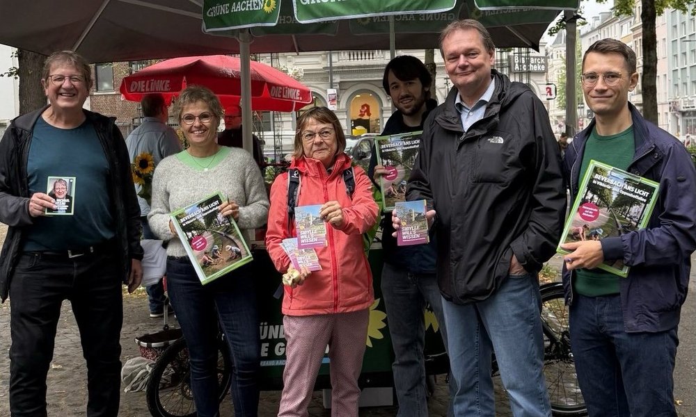 Bei der Wahlkampfunterstützung in Aachen im dortigen Kommunalwahlkampf im August 2025, Foto: Grüne HVL
