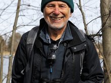 Dr. Ernst Paul Dörfler beim Rundgang um den Falkenhagener See
