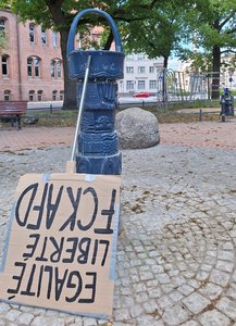  Plakat –  Aktion #AfDVerbotJetzt mit einer Kundgebung und Demo auf dem Rathausplatz Nauen