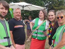 Paul, Till, Andrea, Anne und Antje, CSD 2025, Foto: Grüne HVL