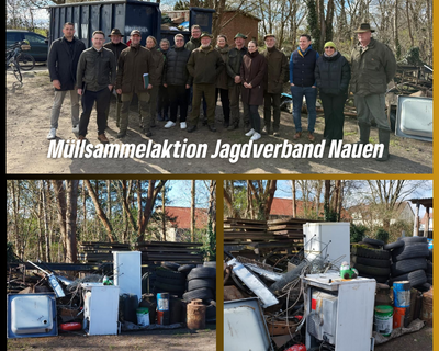 Müllsammelaktion des Jagdverbandes Nauen