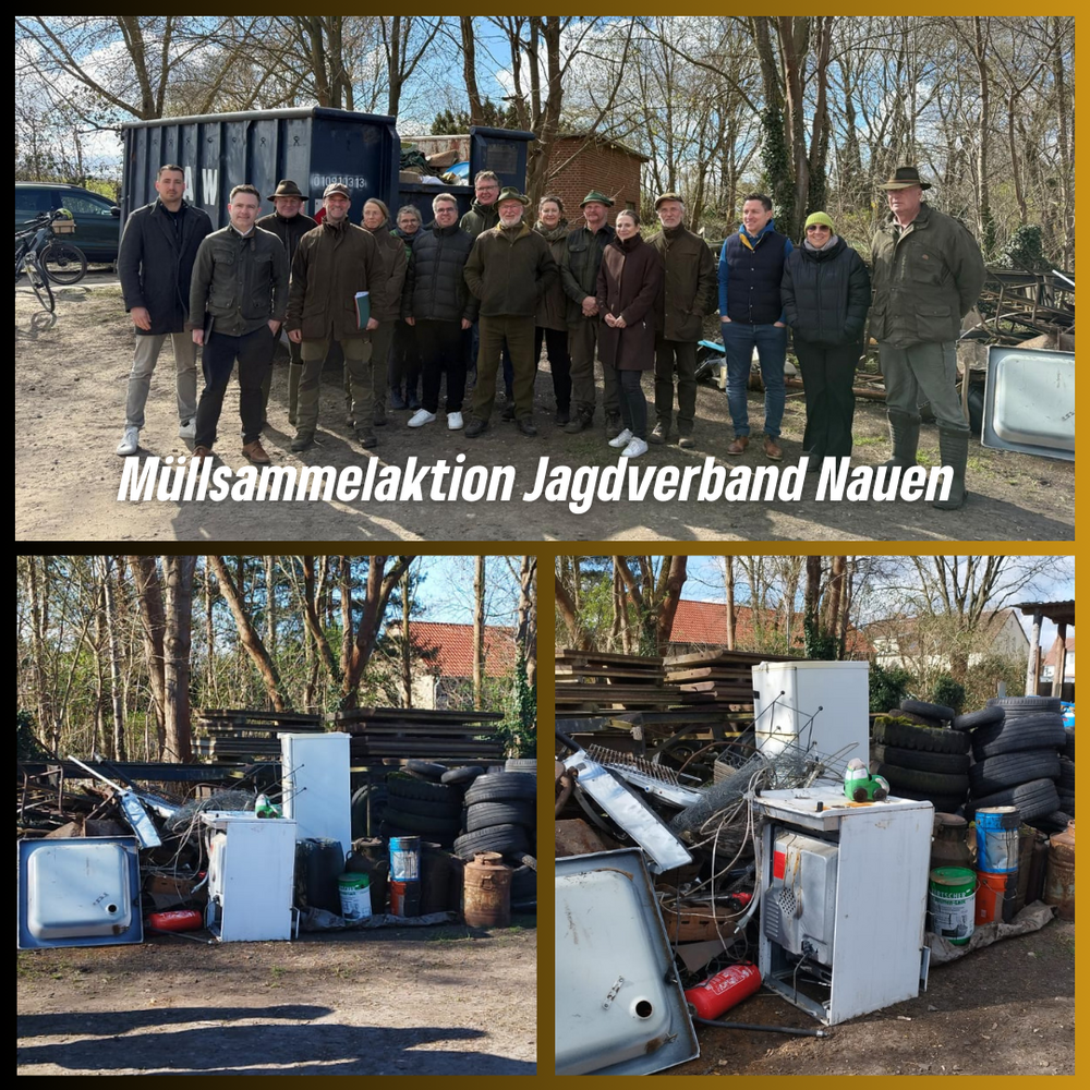 Müllsammelaktion des Jagdverbandes Nauen