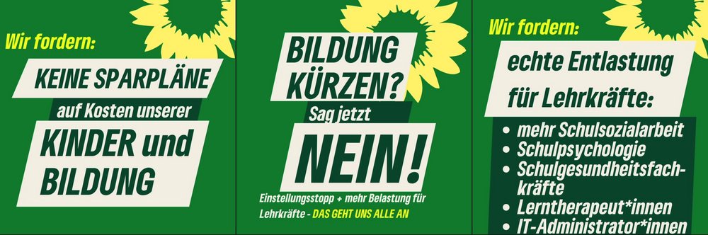 Nein zu den Sparplänen der Landesregierung